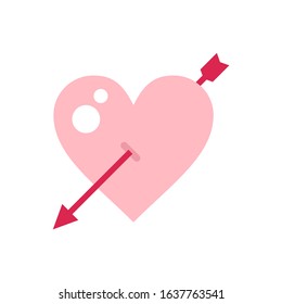Love Valentine Arrow Vector Illustration Template Design