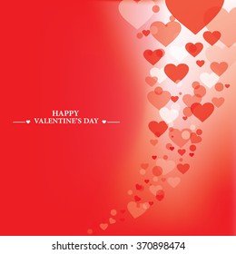 love valentine background with red and white hearts