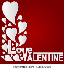 Love Valentine card typography poster