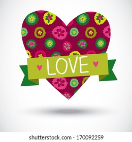 Love valentine card in vector