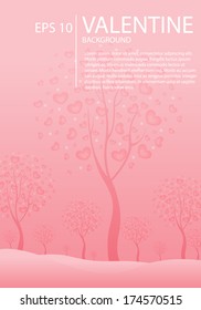 Love valentine card vector background