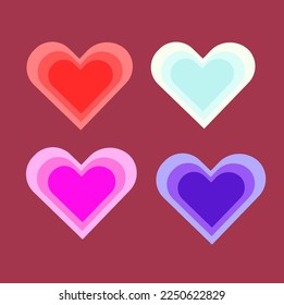 Love valentine collors ready to costume your design