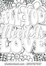 Love Valentine Coloring Pages, Christian Lettering coloring page for children and adults. Love Valentine Coloring Pages, Christian religious typography coloring page for children and adults