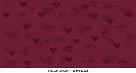 Love and Valentine Concept. Decorative heart pattern for banner, background and wallpaper design. Vector illustration.