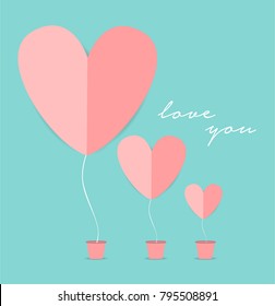 Love and Valentine Concept. Illustration of love symbol and background vector design.