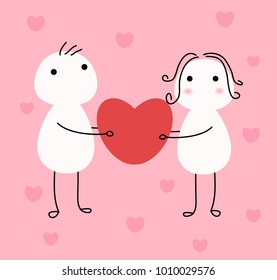 Love valentine day concept. vector illustration design.