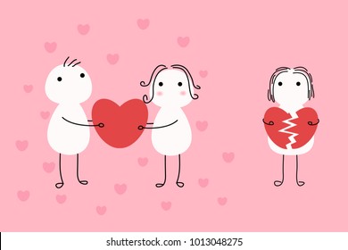 Love valentine day concept. vector illustration design.