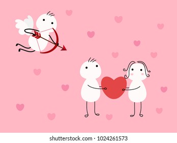 Love valentine day concept. vector illustration design.