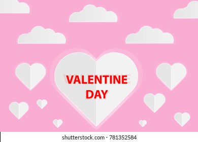 Love Valentine Day Design Cloud vector