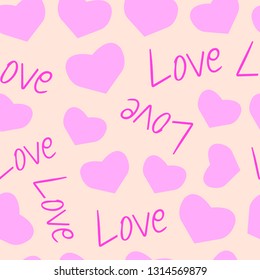 Love Valentine Day Seamless Pattern Love Hearth 