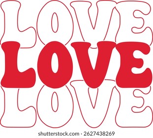 Love  Valentine Day Typographic T-shirt Design