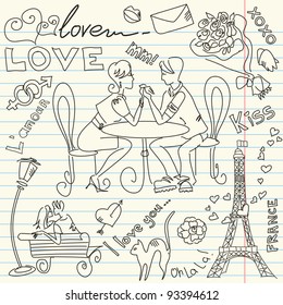 LOVE and Valentine doodles