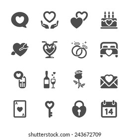 love and valentine icon set 4, vector eps10.