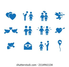 Love and valentine icon set. Vector icons for video, mobile apps, Web sites and print projects. See more in this series.