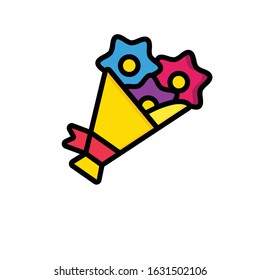 Love valentine icons colorful cute