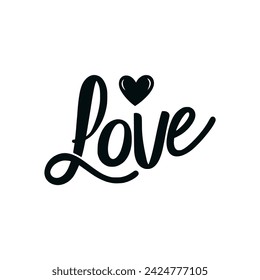 love valentine lettering vector illustration template design