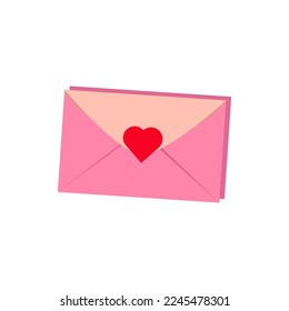 Love valentine letters. Symbol of Valentine's day. Vector illustration. Design element for decoration. white isolated. love envelope.