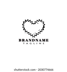 love for valentine logo icon design template modern vector illustration