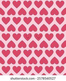Love valentine pattern in pink color for wrapping, background, wallpaper valentine day