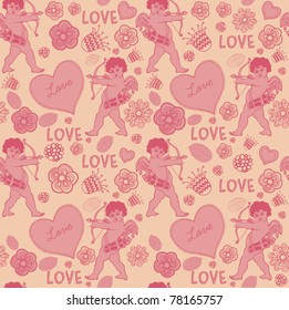 LOVE and Valentine seamless background