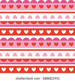 Love Valentine seamless pattern with heart