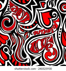 Love Valentine seamless pattern-model for design of gift packs, patterns fabric, wallpaper, web sites, etc.