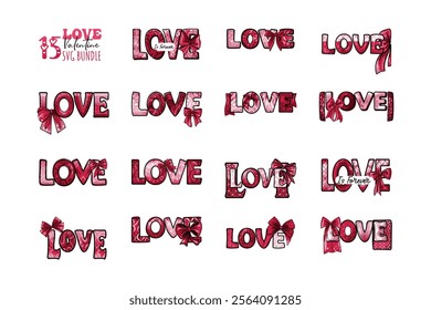 Love Valentine SGV Bundle. The Love Valentine Bundle, featuring romantic designs perfect for Valentine's Day projects. Includes hearts, quotes, and decorative elements ideal for tshirts, mugs, sticke.