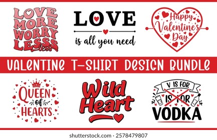 Love Valentine T-shirt Design Bundle