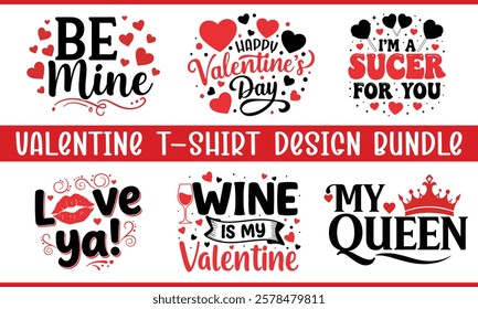 Love Valentine T-shirt Design Bundle