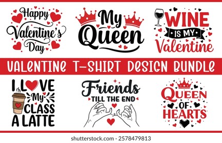 Love Valentine T-shirt Design Bundle