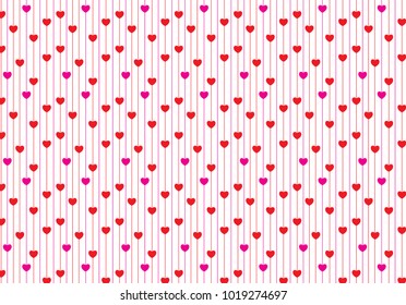 Love valentine's background with hearts vector illustration