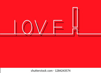 love, valentine's banner. vector illustration