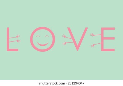 love valentine's card romantic vector