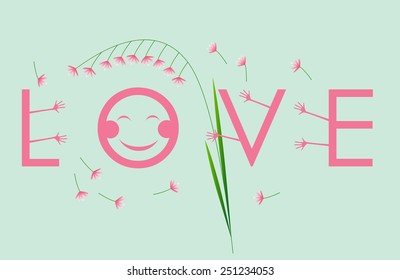 love valentine's card romantic vector
