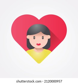 Love and Valentines day 3D Icon Vector