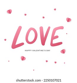 Love in Valentine's Day Background on white background ,for February 14, Vector illustration EPS 10