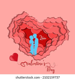 Liebe und Valentinstag Hintergrund Vektorgrafik