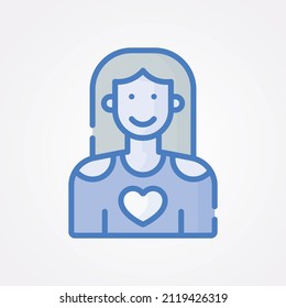 Love and Valentines day Blue Webby Icon