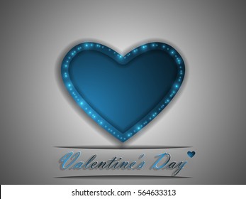 Love. Valentine's Day. Color glowing heart. Declaration of love.