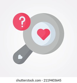 Love and Valentines day Flat Color Vector