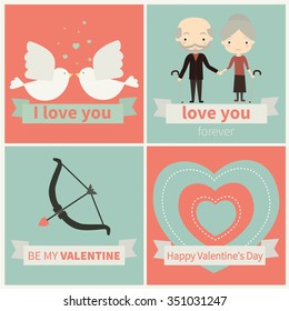 love, Valentine's Day Greeting card, vector illustrations