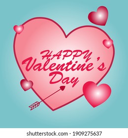 Love and valentine's day illustration text.