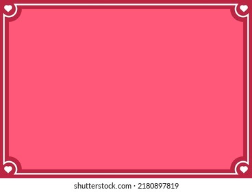 Love Valentine's day. Invitation card pink. Vector illustration.paper craft style.
