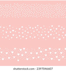 Love Valentine's day seamless background. Love heart tiling backdrop. Romantic seamless pattern with hearts.