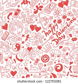 Love , Valentines day - seamless pattern