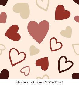 Love Valentine's Day Seamless Vector Pattern