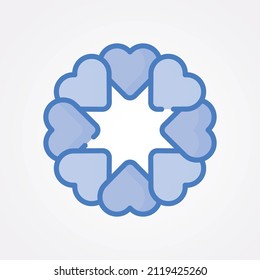 Love and Valentines day webby Blue Icon