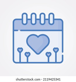 Love and Valentines day webby Blue Icon