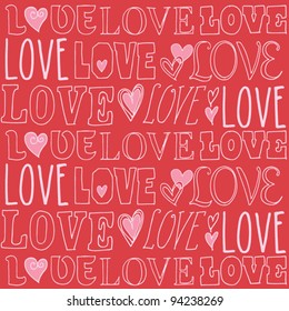 Love Valentines doodle vector