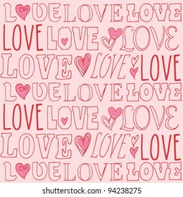Love Valentines doodle vector